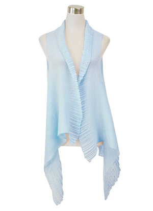 PLEATED SHEER SCARFVEST