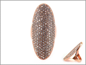 DEEP OVAL PAVE RING