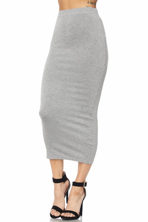 Body Contour Midi Knit Skirt