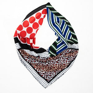 Mixed Prints Silky Scarf
