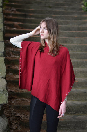 Pearl Lined Poncho Scarf