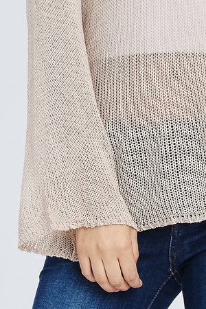 Bell Sleeve Boat Neck Sweater