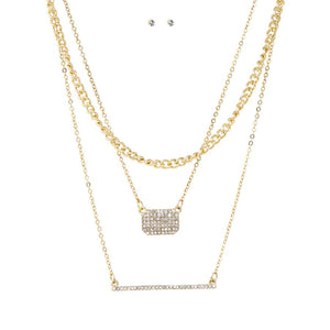 Triple Layer Chains Necklace