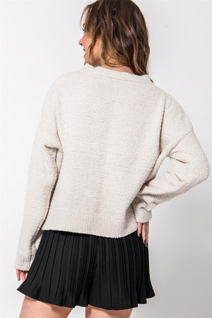 Drop Shoulder Super Soft Crewneck Sweater