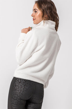 Half Zip Sherpa Pullover Sweatshirt