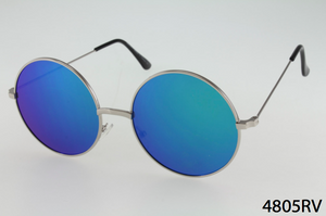 Flat Lens Round Sunglasses