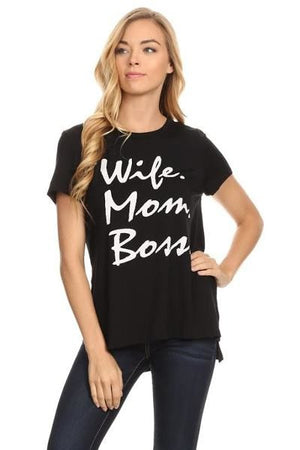 "Wife. Mom. Boss" Graphic Tee
