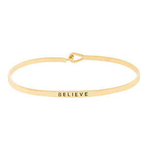 "Believe" Message Bracelet