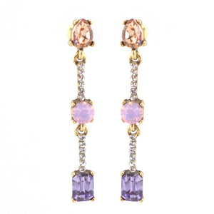 Jewel & Diamond Drop Earrings