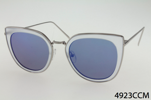 Metal And Plastic Retro Cateye Sunglasses