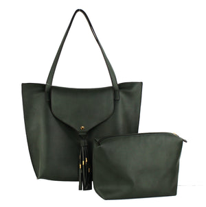 FLAP OVER TOTE WITH POUCH