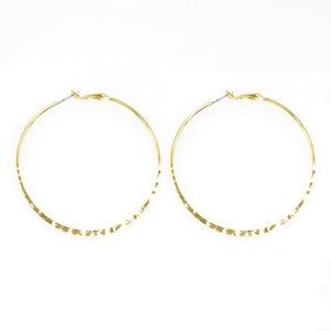 Dainty Hammered Hoops