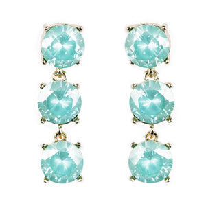 3 Tier Brilliant Jewel Earrings