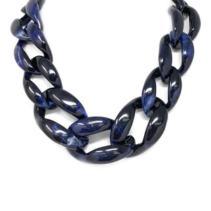 Oversized Enamel Links Necklace