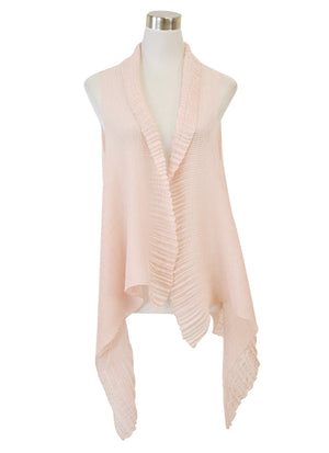 PLEATED SHEER SCARFVEST