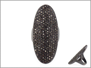 DEEP OVAL PAVE RING