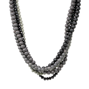 Layered Beaded Twist Necklace