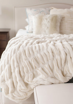 Couture Faux Fur Throw Blanket