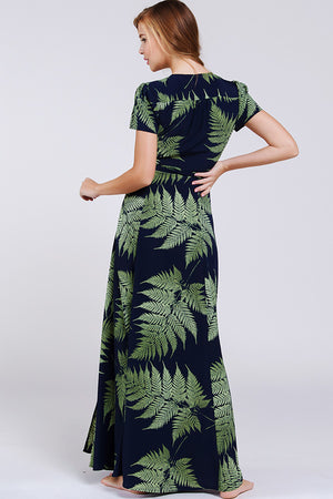 Palms Wrap Maxi Dress