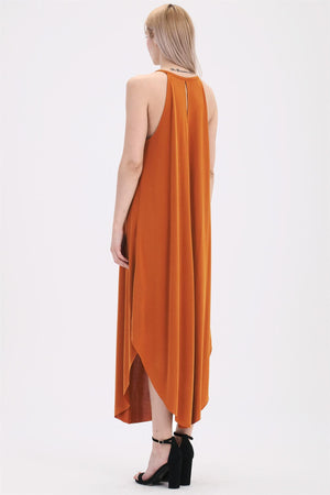 Rouched Halter Maxi Dress