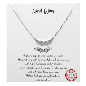 Angel Wings Carded Necklace