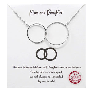 Mom & Daughter Carded Necklace