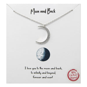 Moon & Back Carded Necklace