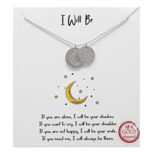 Moon & Stars Carded Necklace