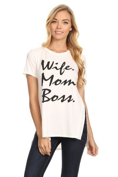"Wife. Mom. Boss" Graphic Tee