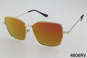 Rectangular Metal Frame Sunglasses