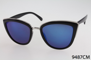 Cat Eye with Color Mirror Sunglasses