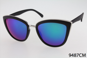 Cat Eye with Color Mirror Sunglasses