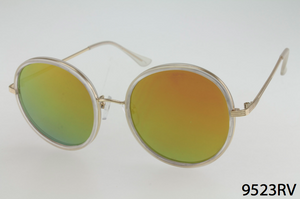Super Round Plastic & Metal Frame Sunglasses