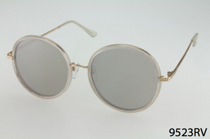 Super Round Plastic & Metal Frame Sunglasses