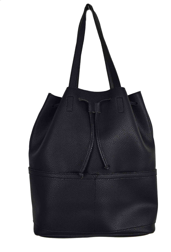 BUCKET BAG WITH FRONT POCKETS