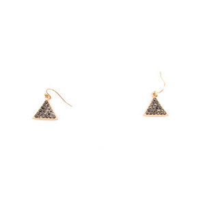 Mini Crystal Triangle Earrings