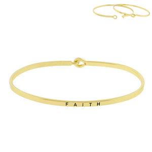 "Faith" Message Bar Bracelet