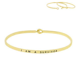 "I am a Survivor" Message Bracelet