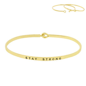 "Stay Strong" Message Bracelet