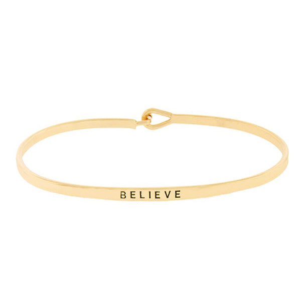 "Believe" Message Bracelet