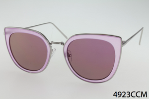 Metal And Plastic Retro Cateye Sunglasses