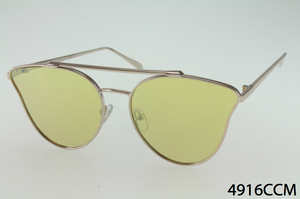 Metal Frame TearDrop Cateye Sunglasses