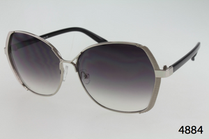 Metal Frame With Ridged Edge Sunglasses