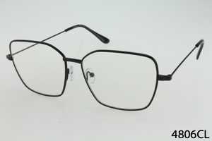 Square Metal Frame Clear Lens Glasses