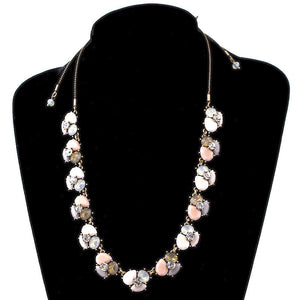 Cluster Bead & Jewel Statement Necklace