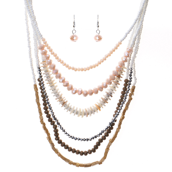 Multi Bead Layered Necklace