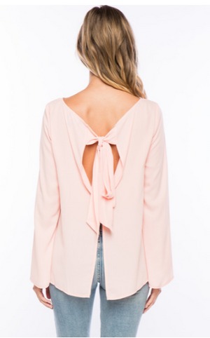 Exaggerated Tie Blouse