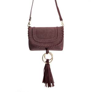 Saddle Stitched Crossbody with Rings