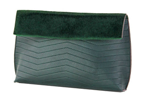 Chevron Quilted Foldover Clutch