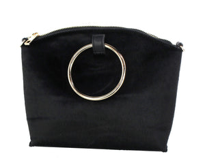 DOUBLE RING CLUTCH WITH CROSSBODY